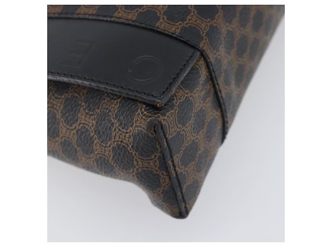 Céline CELINE Macadam Canvas Handtasche PVC Leather Black Gold Auth 205256V Schwarz Golden - Ansicht 15