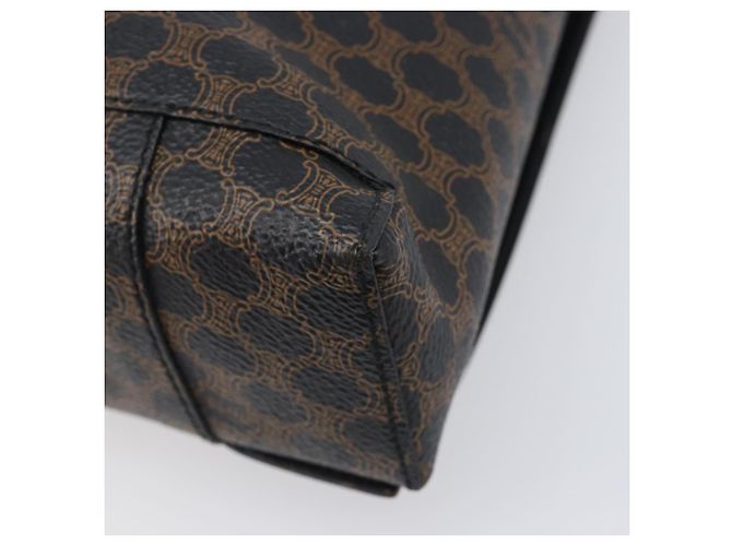 Céline CELINE Macadam Canvas Handtasche PVC Leather Black Gold Auth 205256V Schwarz Golden - Ansicht 16