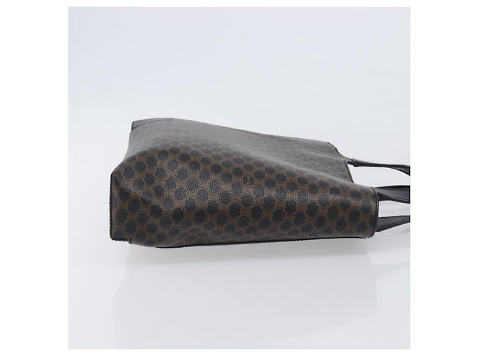 Céline CELINE Macadam Canvas Handtasche PVC Leather Black Gold Auth 205256V Schwarz Golden - Ansicht 3