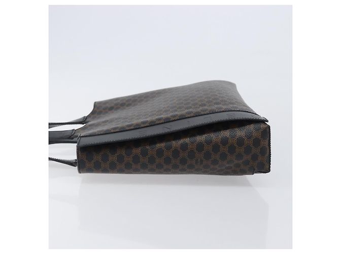 Céline CELINE Macadam Canvas Handtasche PVC Leather Black Gold Auth 205256V Schwarz Golden - Ansicht 4