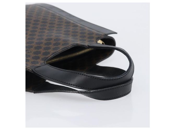 Céline CELINE Macadam Canvas Handtasche PVC Leather Black Gold Auth 205256V Schwarz Golden - Ansicht 7