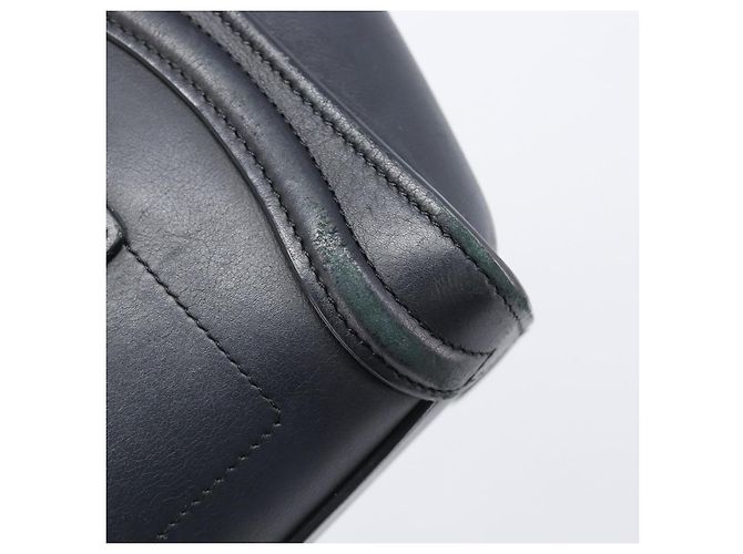 Céline CELINE Luggage Mini Shopper Hand Bag Leather Black Gold Auth 205325 Preto Dourado - vista 20