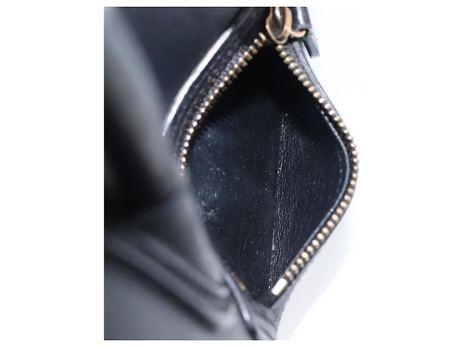 Céline CELINE Luggage Mini Shopper Hand Bag Leather Black Gold Auth 205325 Preto Dourado - vista 30