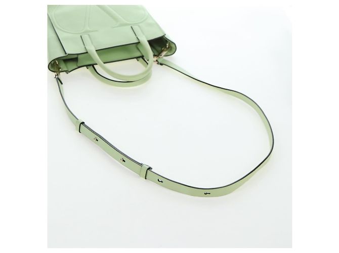 Sac à main Valentino en cuir 2way Vert Or Auth 206792A Doré - vue 10