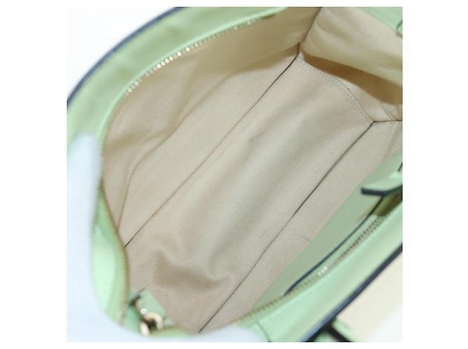 Sac à main Valentino en cuir 2way Vert Or Auth 206792A Doré - vue 12