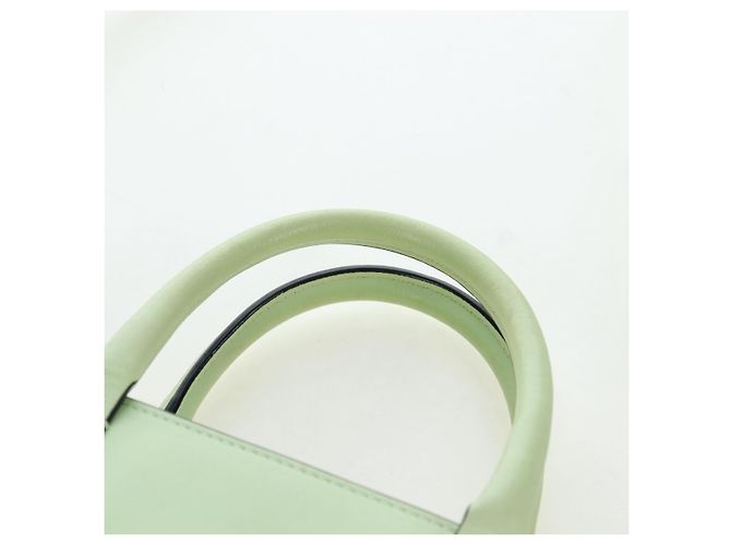 Sac à main Valentino en cuir 2way Vert Or Auth 206792A Doré - vue 14