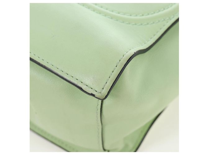 Sac à main Valentino en cuir 2way Vert Or Auth 206792A Doré - vue 17