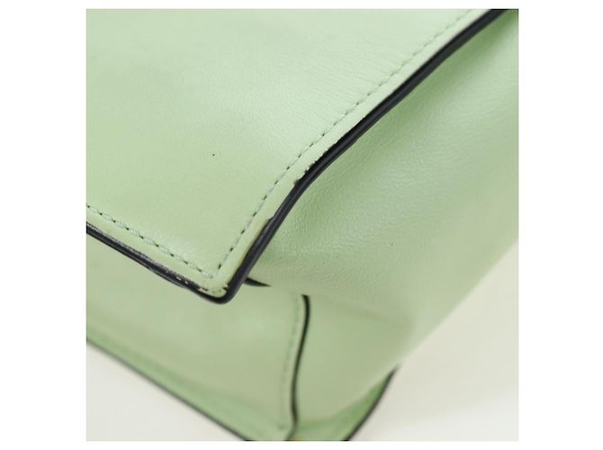 Sac à main Valentino en cuir 2way Vert Or Auth 206792A Doré - vue 19