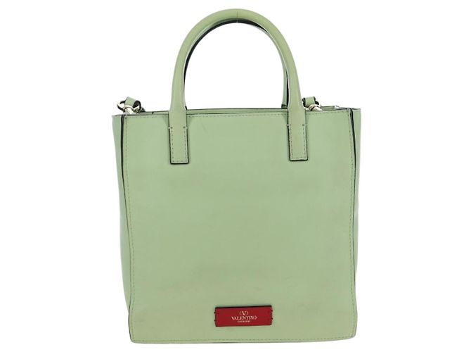 Sac à main Valentino en cuir 2way Vert Or Auth 206792A Doré - vue 2