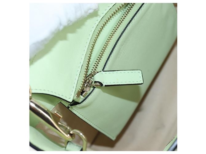 Sac à main Valentino en cuir 2way Vert Or Auth 206792A Doré - vue 25