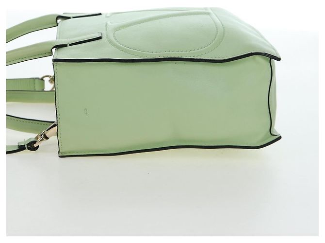 Sac à main Valentino en cuir 2way Vert Or Auth 206792A Doré - vue 4