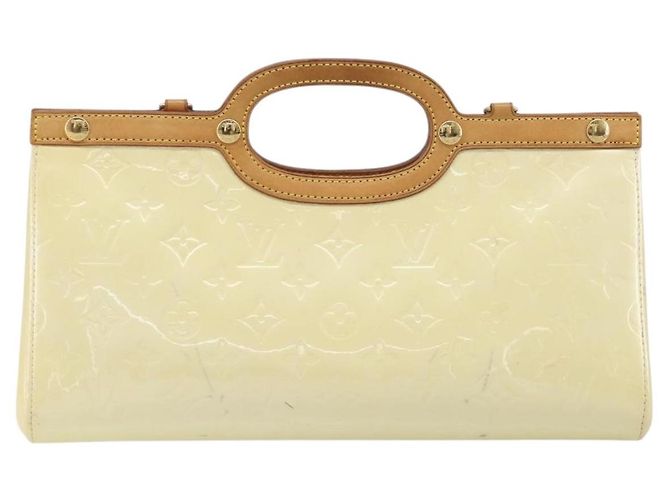 LOUIS VUITTON Monogram Vernis Roxbury Drive Hand Bag Perle M91374 LV Auth 206602 - vista 13