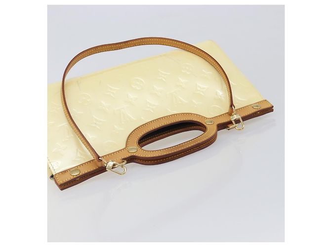 LOUIS VUITTON Monogram Vernis Roxbury Drive Hand Bag Perle M91374 LV Auth 206602 - vista 14