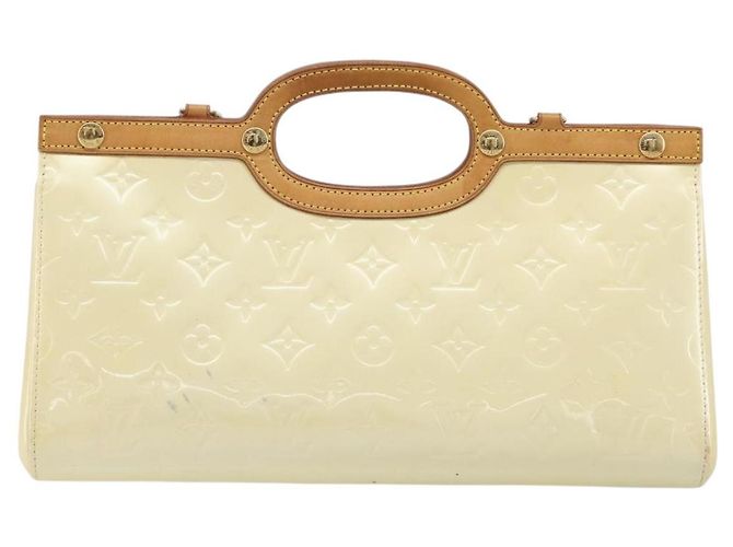 LOUIS VUITTON Monogram Vernis Roxbury Drive Hand Bag Perle M91374 LV Auth 206602 - vista 2