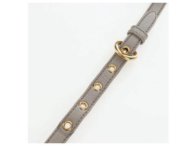 Miu Miu Handtasche Leder 2way Beige Gold Auth 202505A Golden - Ansicht 16