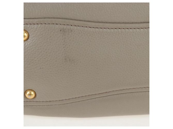 Miu Miu Handtasche Leder 2way Beige Gold Auth 202505A Golden - Ansicht 18