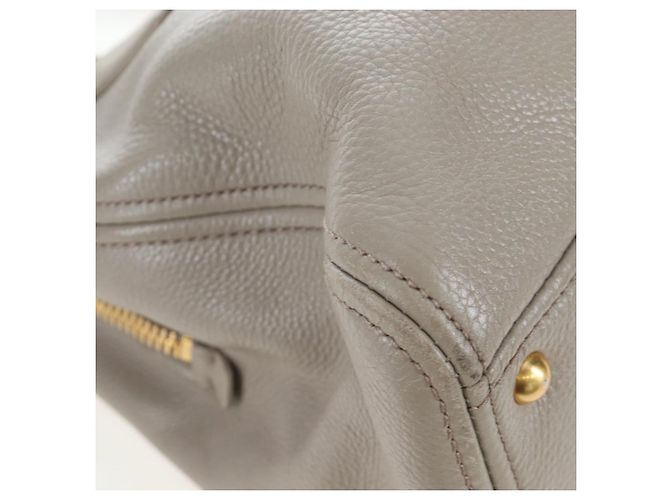 Miu Miu Handtasche Leder 2way Beige Gold Auth 202505A Golden - Ansicht 19
