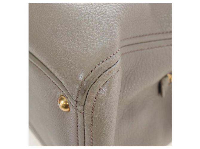 Miu Miu Handtasche Leder 2way Beige Gold Auth 202505A Golden - Ansicht 20