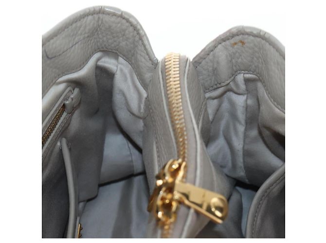 Miu Miu Handtasche Leder 2way Beige Gold Auth 202505A Golden - Ansicht 26