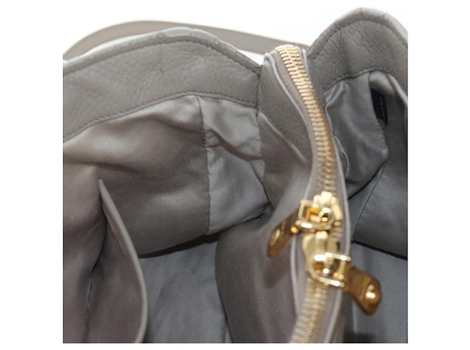 Miu Miu Handtasche Leder 2way Beige Gold Auth 202505A Golden - Ansicht 28