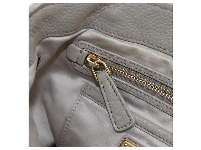 Miu Miu Handtasche Leder 2way Beige Gold Auth 202505A Golden - Ansicht 32
