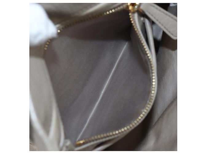 Miu Miu Handtasche Leder 2way Beige Gold Auth 202505A Golden - Ansicht 33