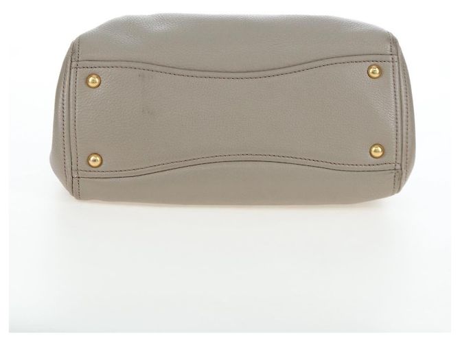 Miu Miu Handtasche Leder 2way Beige Gold Auth 202505A Golden - Ansicht 5