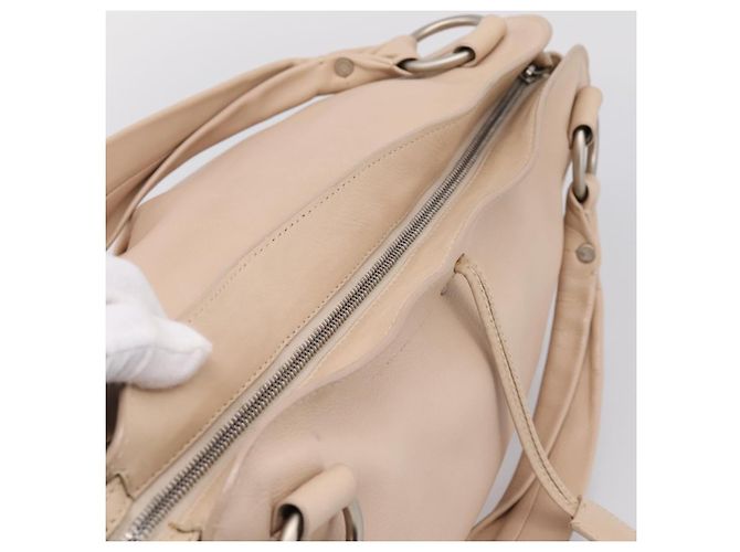 Céline Borsa a mano CELINE Bitter Sweet in pelle Ivory Auth 205386 Crudo - vista 7