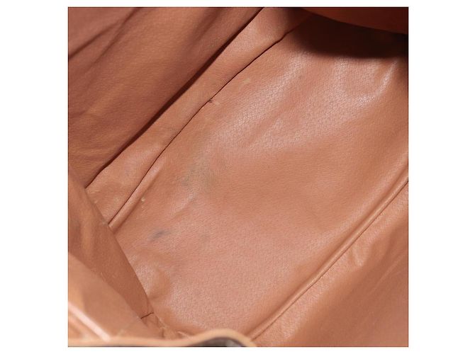 Céline Mochila CELINE Macadam Canvas PVC Leather Brown Gold Auth ep16108 Castaño Dorado - vista 11