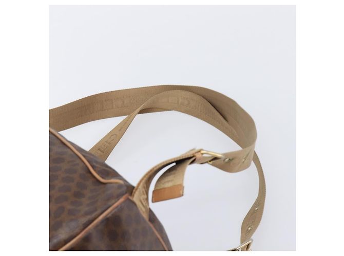 Céline Mochila CELINE Macadam Canvas PVC Leather Brown Gold Auth ep16108 Castaño Dorado - vista 16