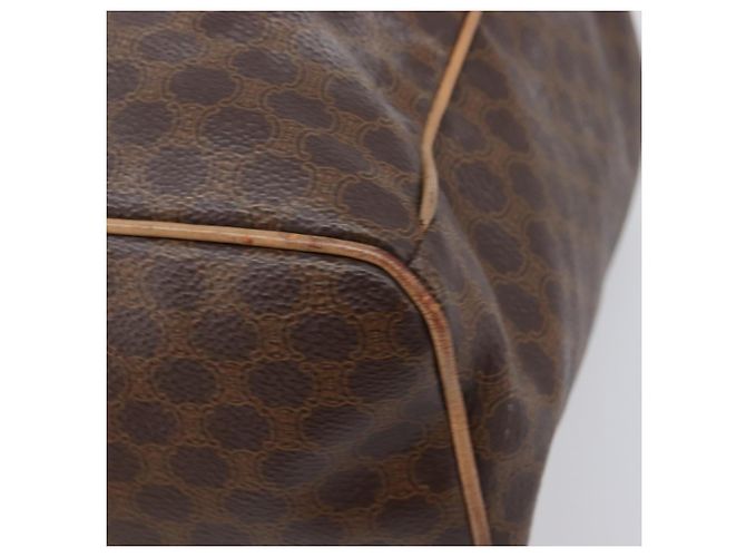 Céline Mochila CELINE Macadam Canvas PVC Leather Brown Gold Auth ep16108 Castaño Dorado - vista 18