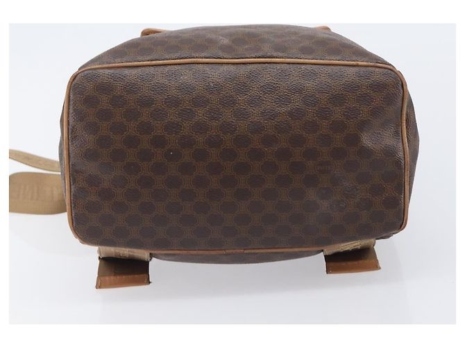 Céline Mochila CELINE Macadam Canvas PVC Leather Brown Gold Auth ep16108 Castaño Dorado - vista 5
