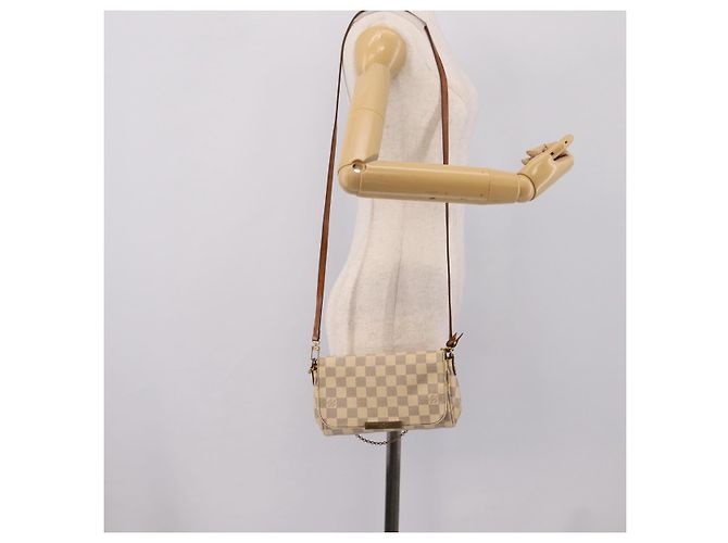 LOUIS VUITTON Damier Azur Favorit PM Shoulder Bag 2way N41277 LV Auth BA15771 - vista 24