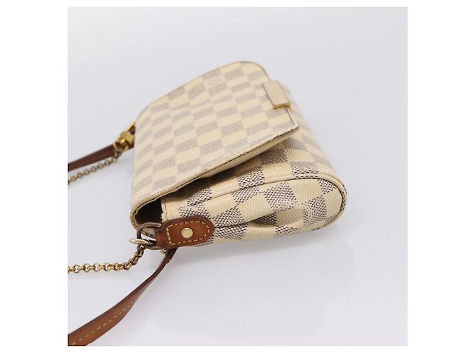 LOUIS VUITTON Damier Azur Favorit PM Shoulder Bag 2way N41277 LV Auth BA15771 - vista 3