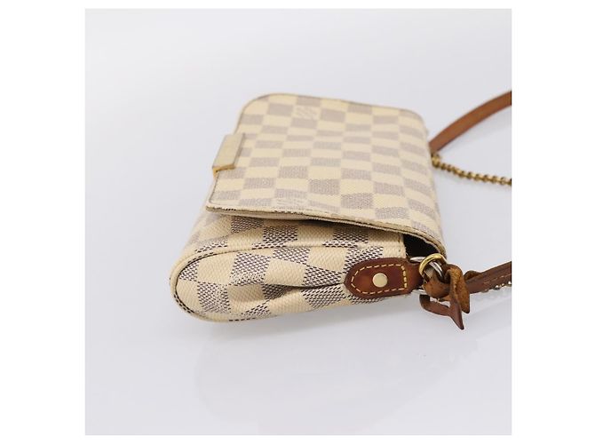 LOUIS VUITTON Damier Azur Favorit PM Shoulder Bag 2way N41277 LV Auth BA15771 - vista 4