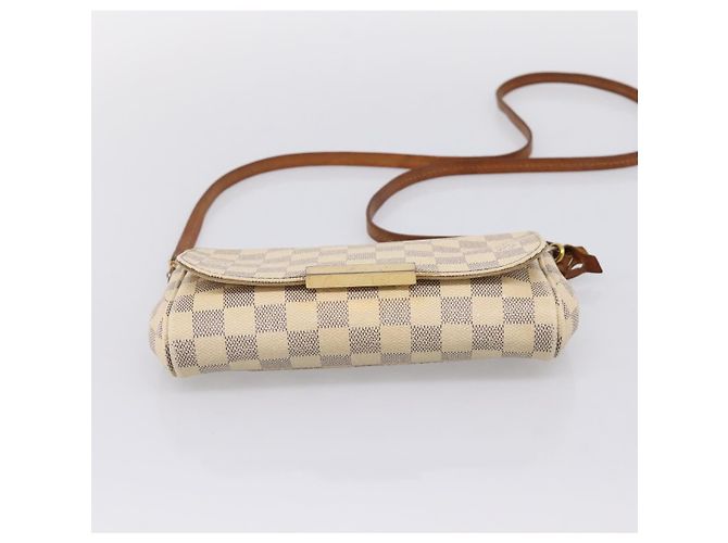 LOUIS VUITTON Damier Azur Favorit PM Shoulder Bag 2way N41277 LV Auth BA15771 - vista 5