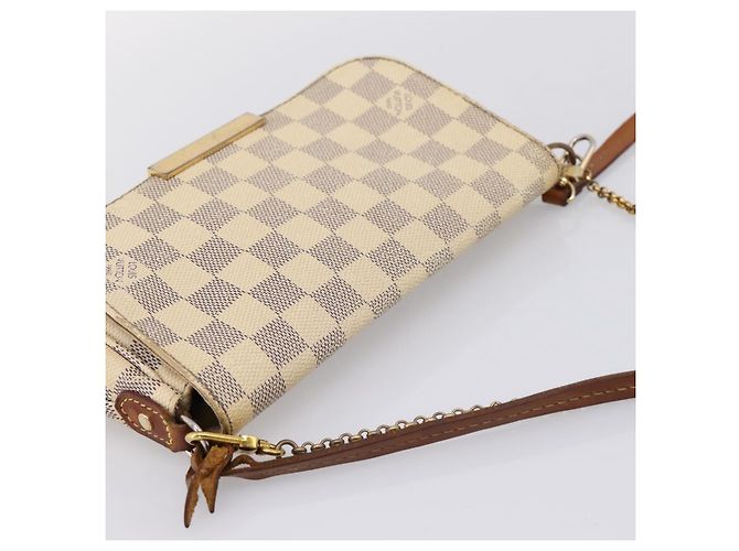 LOUIS VUITTON Damier Azur Favorit PM Shoulder Bag 2way N41277 LV Auth BA15771 - vista 6