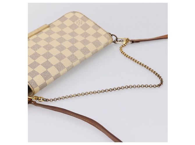 LOUIS VUITTON Damier Azur Favorit PM Shoulder Bag 2way N41277 LV Auth BA15771 - vista 7