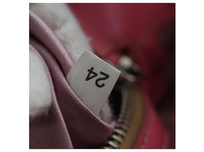 Borsa a tracolla PRADA in rafia Beige Pink Silver Auth am12710V Argento Rosa - vista 11
