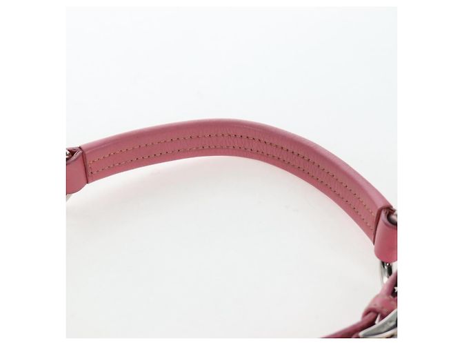 Borsa a tracolla PRADA in rafia Beige Pink Silver Auth am12710V Argento Rosa - vista 15