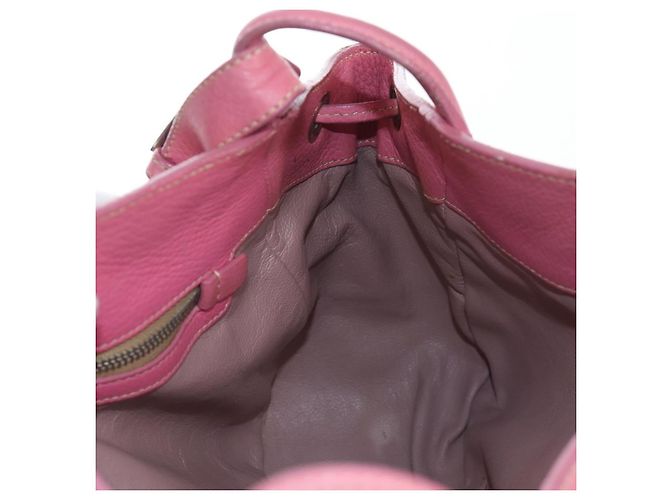 Borsa a tracolla PRADA in rafia Beige Pink Silver Auth am12710V Argento Rosa - vista 25