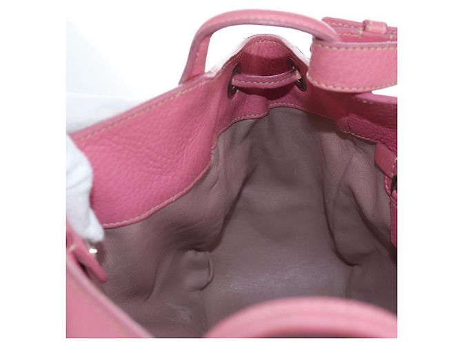 Borsa a tracolla PRADA in rafia Beige Pink Silver Auth am12710V Argento Rosa - vista 26