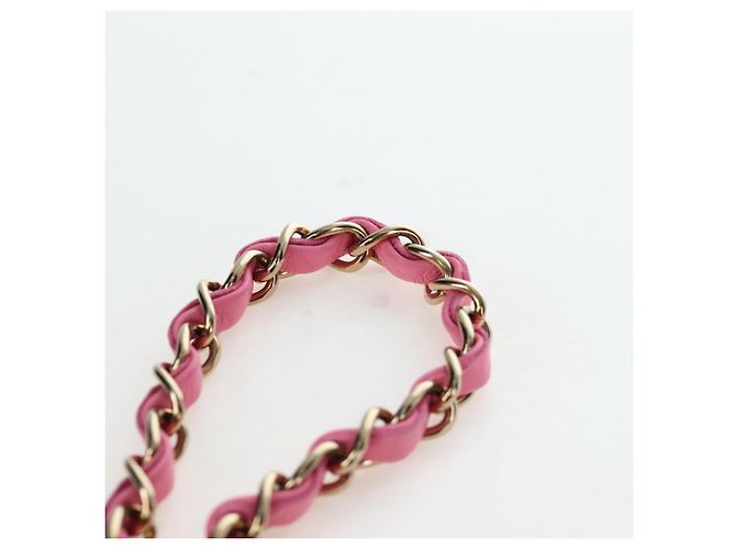 CHANEL Mini Matelasse 19 Single Flap Chain Shoulder Bag Tweed Auth BA16210SM Pink - Ansicht 8
