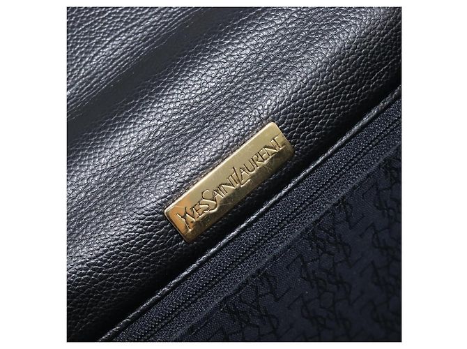 Autre Marque Borsa a mano Saint Laurent YSL in pelle nera e oro autentica am12705V Nero D'oro - vista 11
