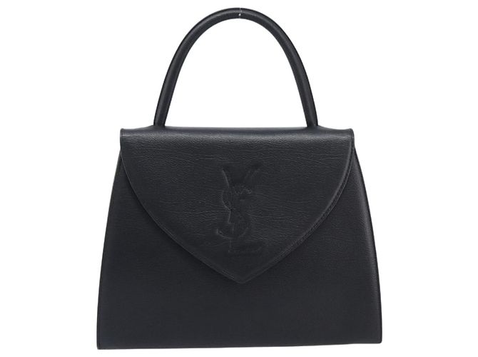 Autre Marque Borsa a mano Saint Laurent YSL in pelle nera e oro autentica am12705V Nero D'oro - vista 13