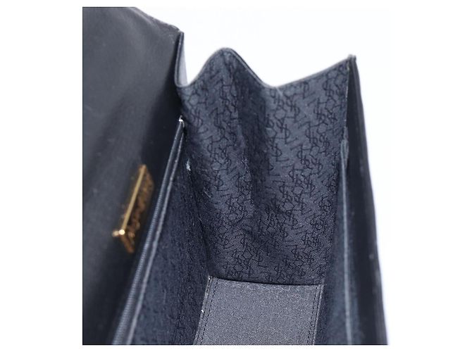 Autre Marque Borsa a mano Saint Laurent YSL in pelle nera e oro autentica am12705V Nero D'oro - vista 18