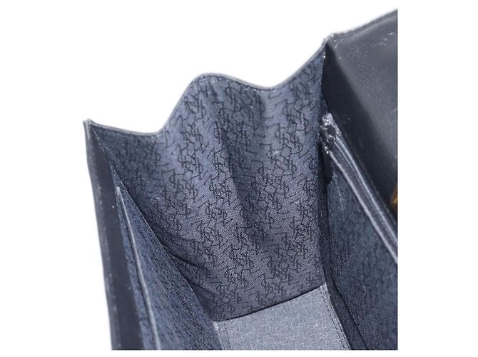 Autre Marque Borsa a mano Saint Laurent YSL in pelle nera e oro autentica am12705V Nero D'oro - vista 19