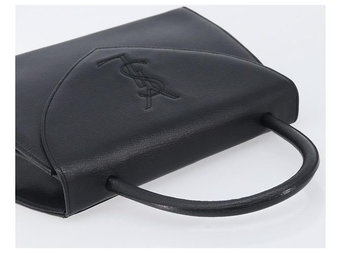 Autre Marque Borsa a mano Saint Laurent YSL in pelle nera e oro autentica am12705V Nero D'oro - vista 6