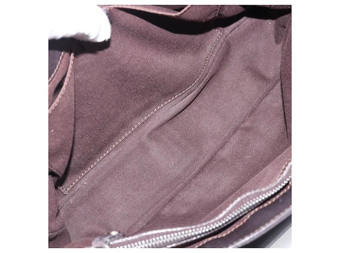 Céline Sac à main CELINE Boogie Bag en cuir marron argent Auth BA16097 Argenté - vue 11