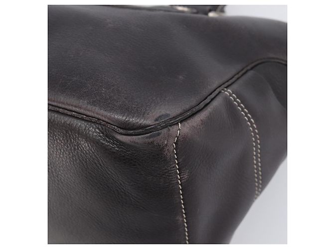 Céline Sac à main CELINE Boogie Bag en cuir marron argent Auth BA16097 Argenté - vue 14